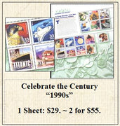 Celebrate the Century “1990s” Stamp Sheet