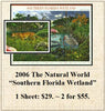 2006 The Natural World “Southern Florida Wetland” Stamp Sheet