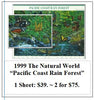 1999 The Natural World “Pacific Coast Rain Forest” Stamp Sheet
