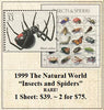 1999 The Natural World “Insects and Spiders” RARE! Stamp Sheet