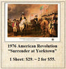 1976 American Revolution “Surrender at Yorktown” Stamp Sheet