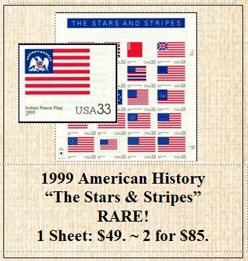 1999 American History “The Stars & Stripes” RARE! Stamp Sheet