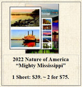 2022 Nature of America “Mighty Mississippi” Stamp Sheet