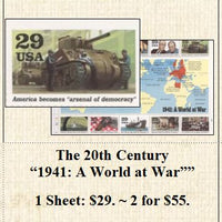 The 20th Century “1941: A World at War” Stamp Sheet