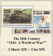 The 20th Century “1941: A World at War” Stamp Sheet