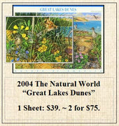 2004 The Natural World “Great Lakes Dunes” Stamp Sheet