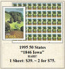 1995 50 States “1846 Iowa” RARE! Stamp Sheet