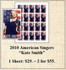 2010 American Singers “Kate Smith” Stamp Sheet