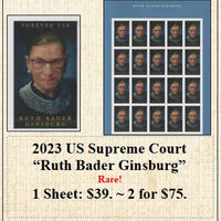 2023 US Supreme Court “Ruth Bader Ginsburg” Rare! Stamp Sheet