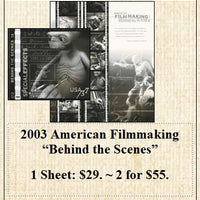 2003 American Filmmaking “Behind the Scenes” Stamp Sheet