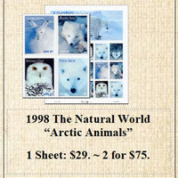 1998 The Natural World “Arctic Animals” Stamp Sheet