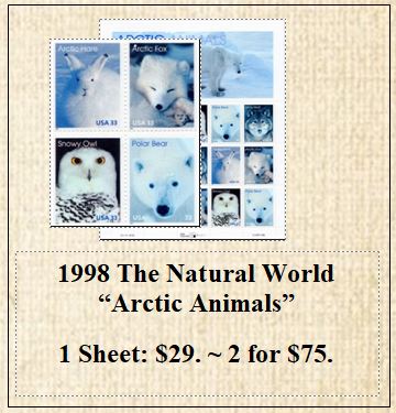 1998 The Natural World “Arctic Animals” Stamp Sheet