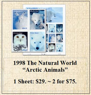 1998 The Natural World “Arctic Animals” Stamp Sheet