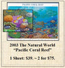 2003 The Natural World “Pacific Coral Reef” Stamp Sheet
