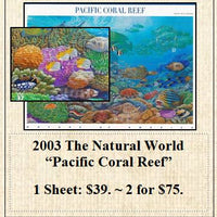2003 The Natural World “Pacific Coral Reef” Stamp Sheet