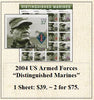 2004 US Armed Forces “Distinguished Marines” Stamp Sheet