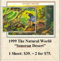 1999 The Natural World “Sonoran Desert” Stamp Sheet
