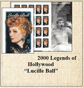 2000 Legends of Hollywood “Lucille Ball” Stamp Sheet
