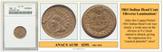 1861 Indian Head Cent Obverse Lamination Coin Error! #EC-015