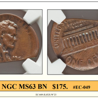1960 Lincoln Cent Broadstruck on Straight Clip Planchet Coin Error! #EC-049
