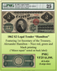 1862 $2 Legal Tender “Hamilton” ~ PMG  VF25 ~ #US-024