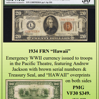 1934 FRN “Hawaii” ~ PMG  VF30  ~ #US-032