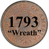 1793 Liberty Cap Large Cent "Wreath Variety"