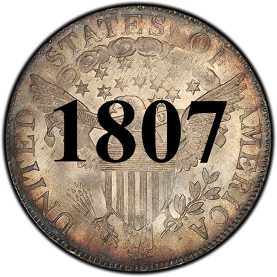 1807 Draped Bust Half Dollar , Heraldric Eagle Reverse