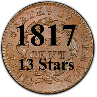 1817 (13-Stars) Coronet Matron Head Large Cent