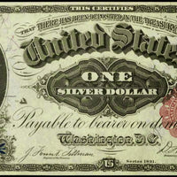 1891 $1 "Martha Washington" Red Seal Silver Certificate