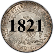 1821 Capped Bust Half Dollar