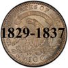 1829-1837 Capped Bust Dime , "Close Collar" Type