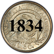 1834 Bust Half Dime