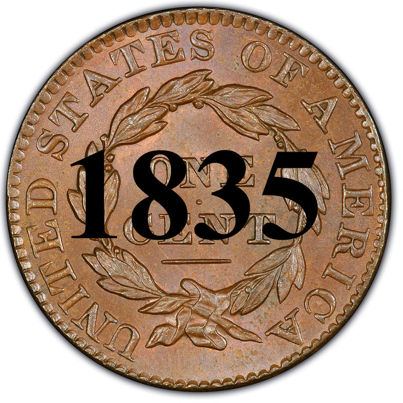 1835 Coronet Matron Head Large Cent | Palm Island