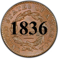 1836 Coronet Matron Head Large Cent