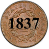 1837 Coronet Matron Head Large Cent