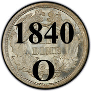 1840-O "With Drapery" Seated Half Dime , Type 2 "Stars on Obverse"