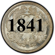1841 Seated Half Dime , Type 2 "Stars on Obverse"