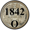 1842-O Seated Half Dime , Type 2 "Stars on Obverse"