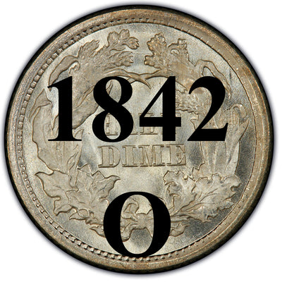 1842-O Seated Half Dime , Type 2 