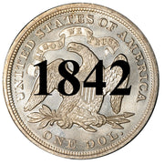 1842 Seated Liberty Dollar