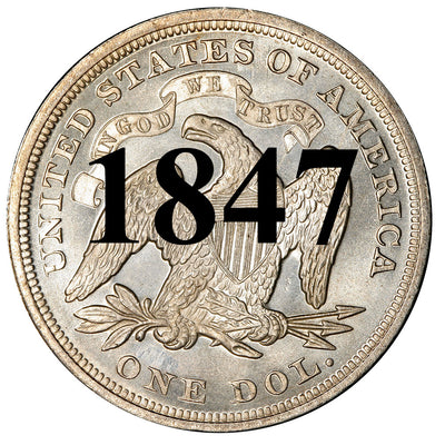 1847 Seated Liberty Dollar