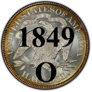 1849-O Seated Liberty Half Dollar , Type 1 "Obverse Stars No Motto"