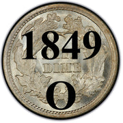 1849-O Seated Liberty Half Dimes
