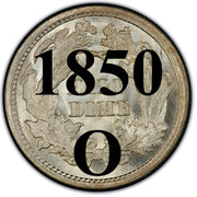 1850-O Seated Liberty Half Dimes