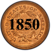 1850 Braided Hair Half Cent
