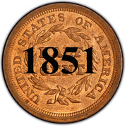 1851 Braided Hair Half Cent