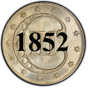 1852 Three Cent Silver Piece , Type 1 "Small Star"