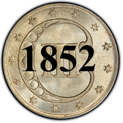 1852 Three Cent Silver Piece , Type 1 "Small Star"