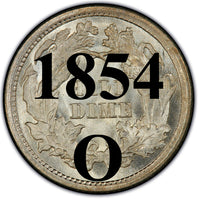 1854-O Seated Liberty Half Dime Type 3 "Arrows at Date"